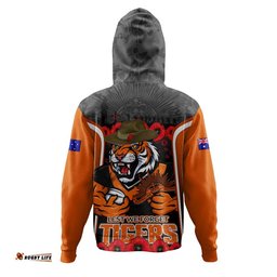 Wests Tigers Hoodie Lest We Forget In Honor And Remembrance