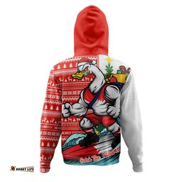 Sydney Swans Hoodie Christmas Holiday Santa Rides The Waves