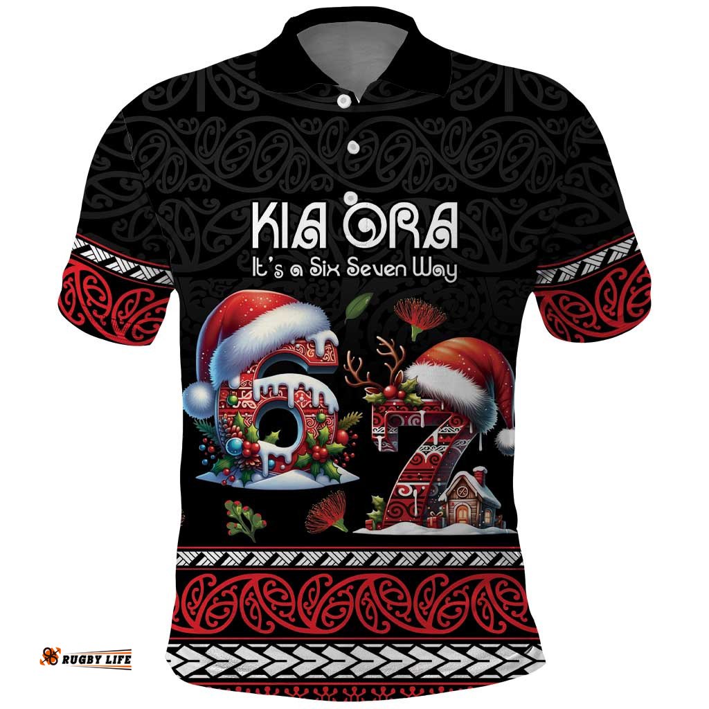 Aotearoa Six Seven Personalized Polo Shirt New Zealand Funny Christmas LT9