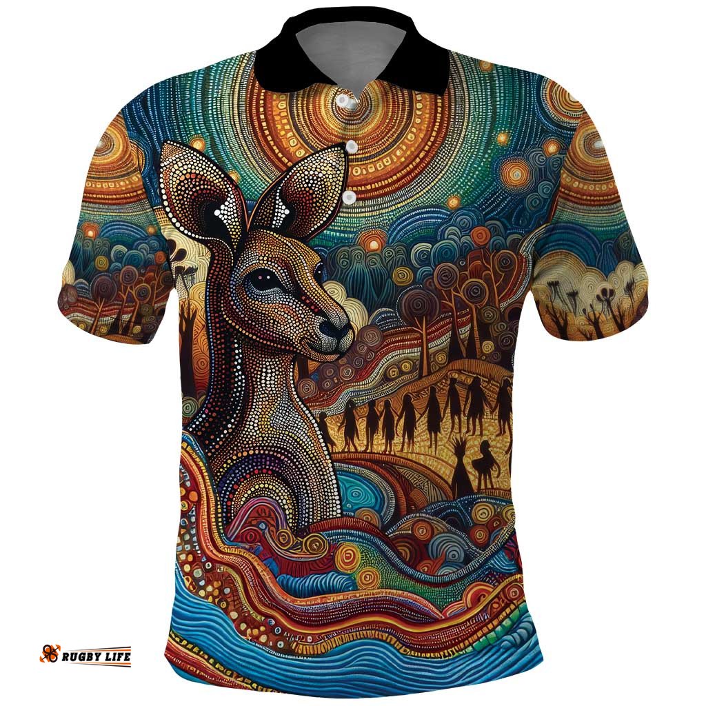 Aboriginal Dreamtime Stories Land Polo Shirt LT9