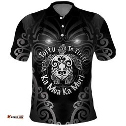 Aotearoa Toitu Te Tiriti Polo Shirt Ka Mua Ka Muri LT05