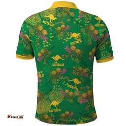 Australia Billy Buttons Polo Shirt Aussie Pycnosorus Kangaroo Seamless Style LT14
