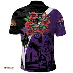 Australia ANZAC Day Polo Shirt Animals of War - Lest We Forget LT7