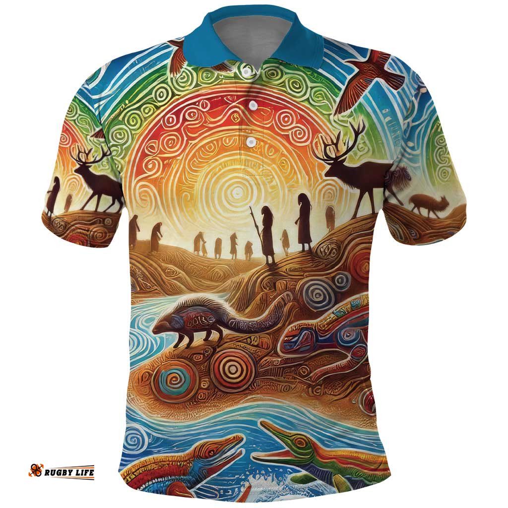 Aboriginal Dreamtime Animals Stories Polo Shirt LT9