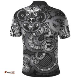 Aotearoa Maori Hei Tiki Polo Shirt Kiwikiwi Kowhaiwhai Puhoro Motif LT9