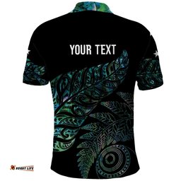 Aotearoa Personalized Lawn Bowls Maori Polo Shirt New Zealand Paua Shell Tribal Silver Fern LT7