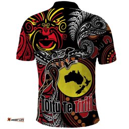 Aotearoa and Australia Toitu Te Tiriti Polo Shirt Honour the Treaty - Stand Together Stand Stronger LT03