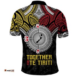 Aotearoa and Niue Mo Te Tiriti Polo Shirt New Zealand Honour The Treaty Ake!Ake!Ake! LT9