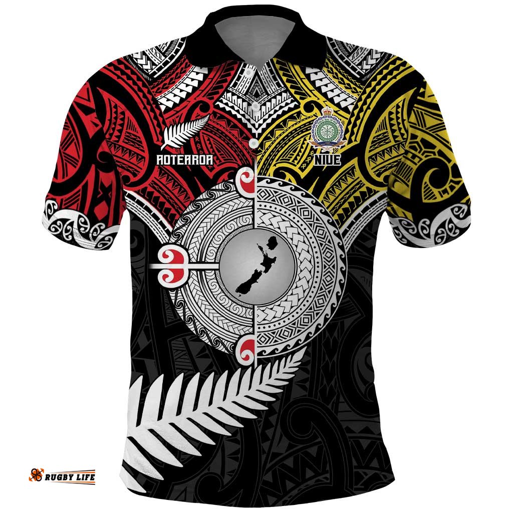 Aotearoa and Niue Mo Te Tiriti Polo Shirt New Zealand Honour The Treaty Ake!Ake!Ake! LT9