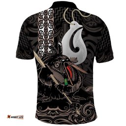 Aotearoa Hei Matau Polo Shirt Haka Kiwi Mix Maori Mangopare LT14