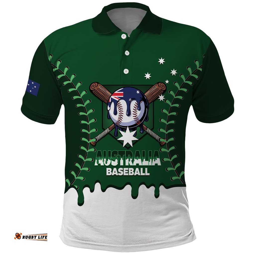 Australia 2026 Baseball Custom Polo Shirt Go Aussie Drip Style LT14