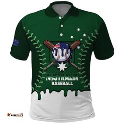 Australia 2026 Baseball Custom Polo Shirt Go Aussie Drip Style LT14