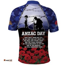 ANZAC Day Polo Shirt Lest We Forget DT05