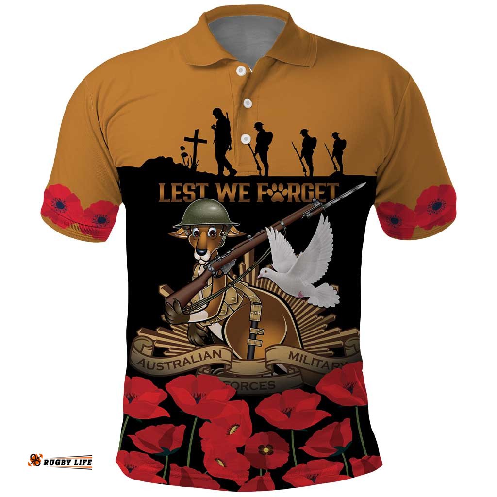 Australia ANZAC Day Personalised Polo Shirt Honouring The Animals That Served LT9