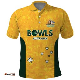 Australian Lawn Bowls Custom Polo Shirt Aussie Minimalist Style LT9