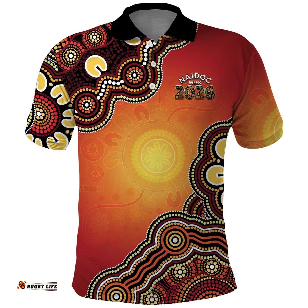 Australia Indigenous NAIDOC Week 2026 Polo Shirt 50 Years Of Deadly LT05
