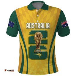 Australia Socceroos Custom Polo Shirt 2026 Forever Golden LT7