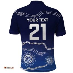 Custom Geelong Pride Polo Shirt On the Road to Glory Indigenous Aboriginal LT9