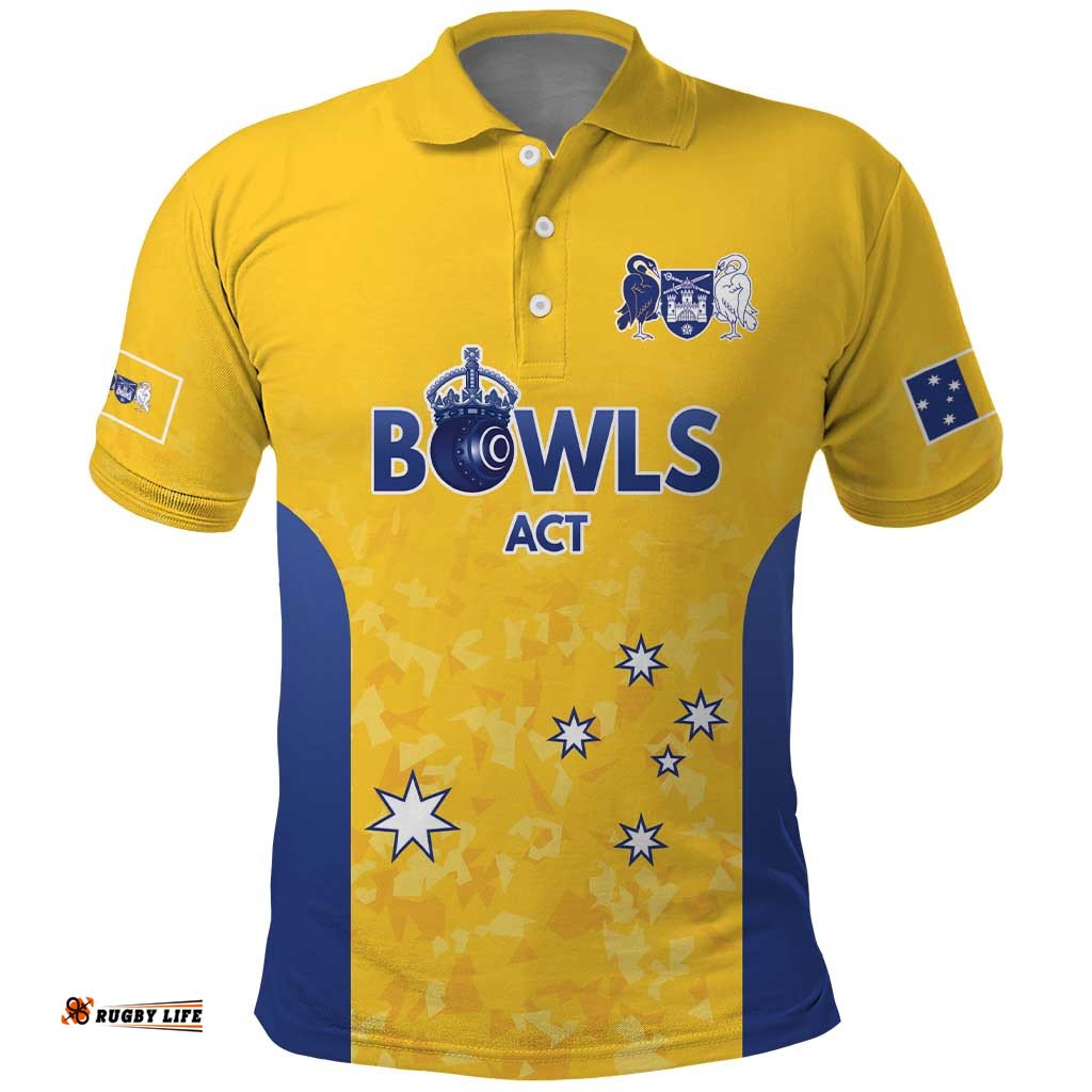 Australian ACT Lawn Bowls Custom Polo Shirt Aussie Minimalist Style LT9