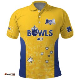 Australian ACT Lawn Bowls Custom Polo Shirt Aussie Minimalist Style LT9