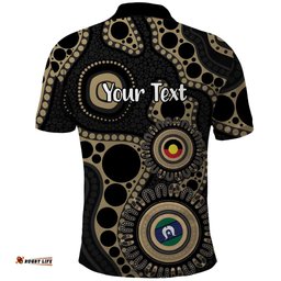 Collingwood NAIDOC Week 2026 Personalised Polo Shirt 50 Years of Deadly Aboriginal Art LT14