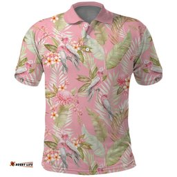 Australia Galah Cockatoo Polo Shirt Eolophus Soseicapilla Couple Seamless Style LT14