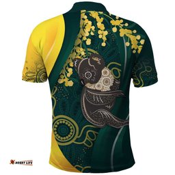 Australia Day Polo Shirt Koala Aboriginal Art LT7