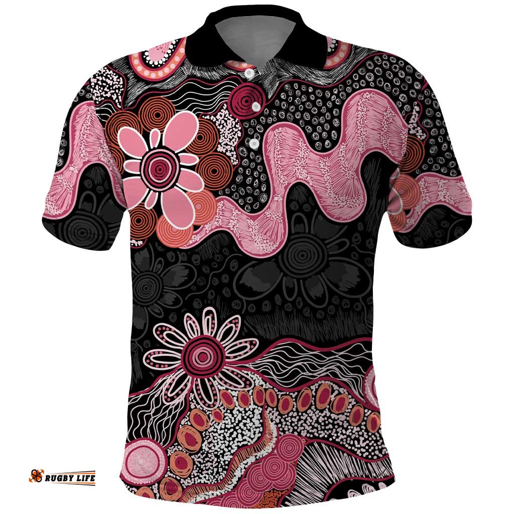 Australia NAIDOC Week 2026 Polo Shirt Aboriginal Contemporary Art LT7