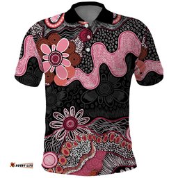 Australia NAIDOC Week 2026 Polo Shirt Aboriginal Contemporary Art LT7