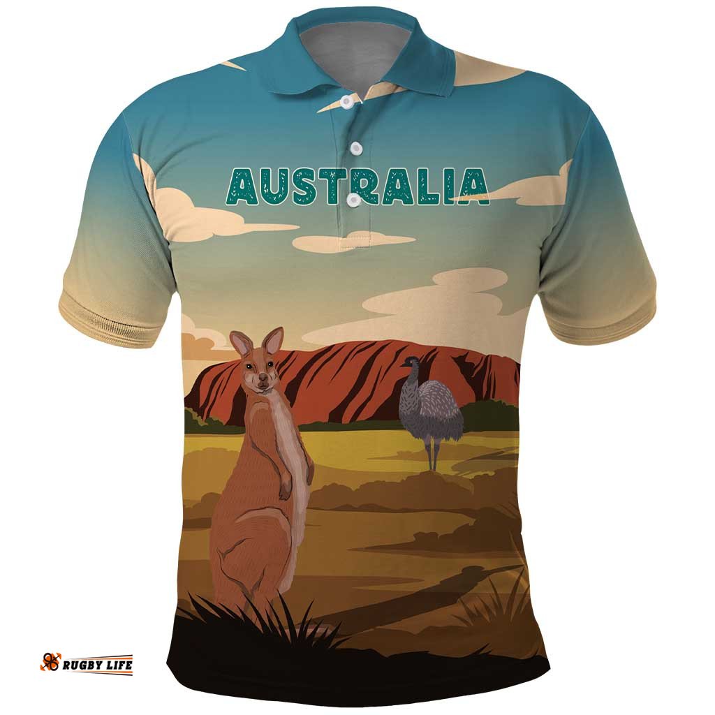 Australia Personalized Polo Shirt Uluru Scenery LT7
