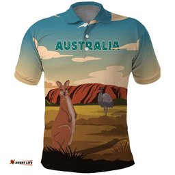 Australia Personalized Polo Shirt Uluru Scenery LT7