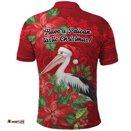 Australian Pelican Polo Shirt Aboriginal Inspired Christmas LT9