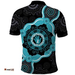 Australia Ovarian Cancer Awareness Polo Shirt Brave Strong Teal Ribbon Aboriginal Art LT14