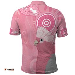 Australia Breast Cancer Awareness Polo Shirt Galah Faith Hope Love Pink Month LT14