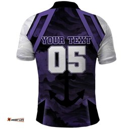 Custom Fremantle Football Polo Shirt Dockers Anchor Sporty Style DT05