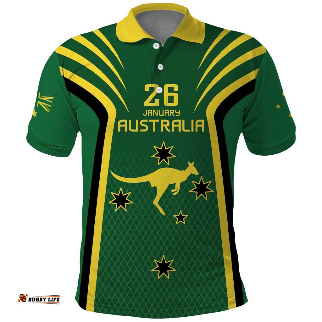 Australia Day 26 January Personalised Polo Shirt With National Color LT9