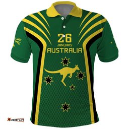 Australia Day 26 January Personalised Polo Shirt With National Color LT9