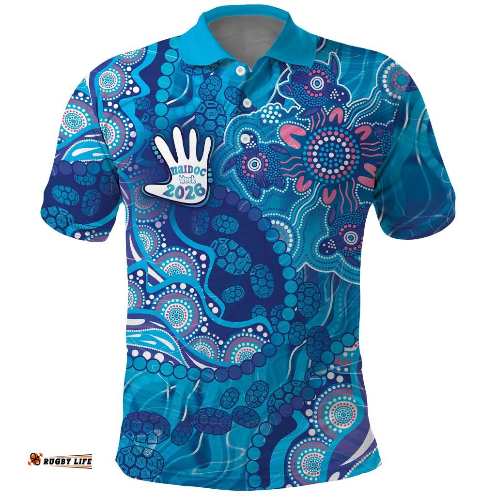 NAIDOC Week 2026 Polo Shirt Turtle Dream On The Waves DT05
