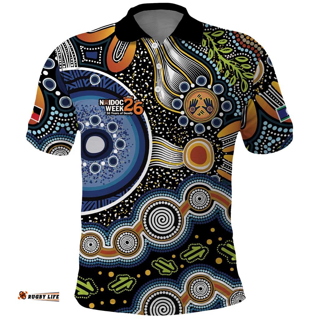 NAIDOC Deadly 50 Years Polo Shirt Aboriginal and Torres Strait Islander LT9