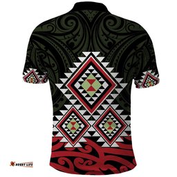 Kia Ora Aotearoa Polo Shirt 2025 Pasifika Maori Taniko Motifs LT14