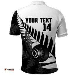 New Zealand Lawn Bowls Custom Polo Shirt Aotearoa Silver Fern LT14