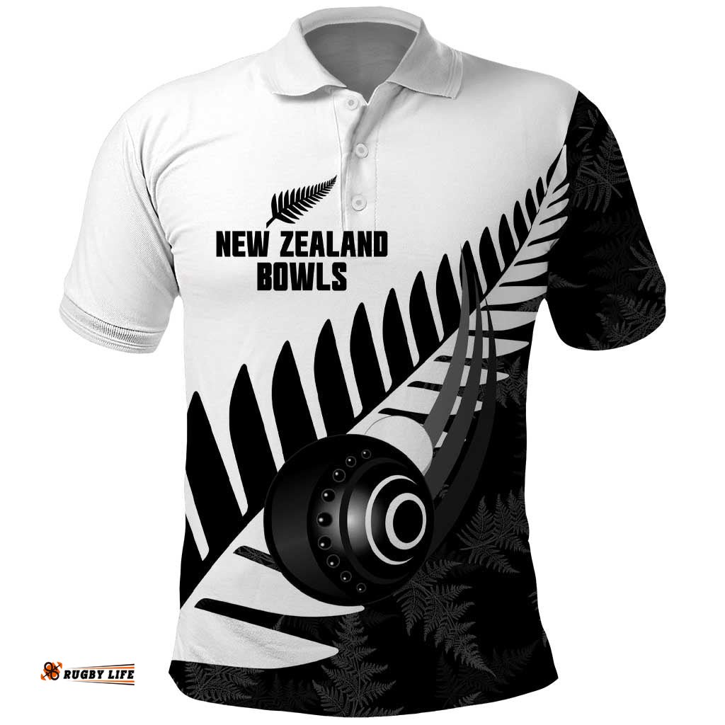 New Zealand Lawn Bowls Custom Polo Shirt Aotearoa Silver Fern LT14