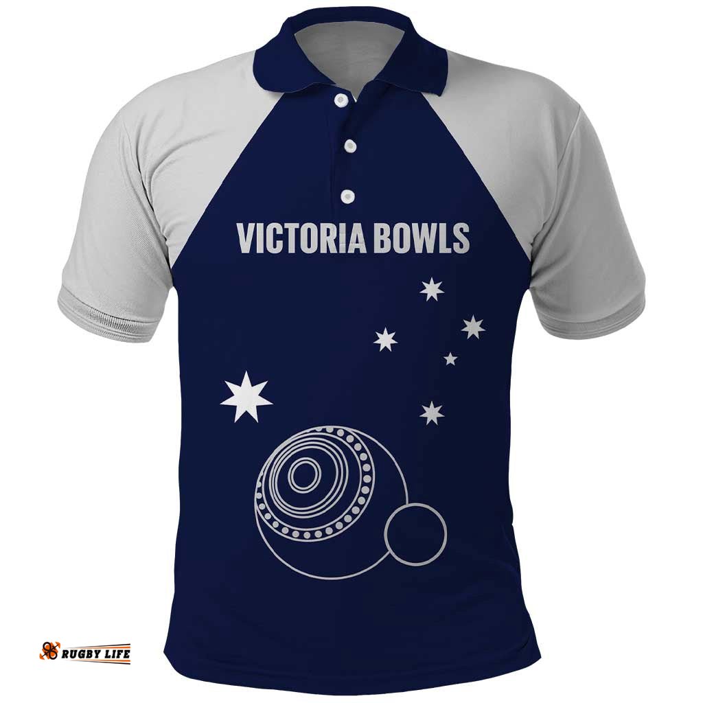 Custom Victoria Bowls Australia Polo Shirt Go Champions Garden State LT14