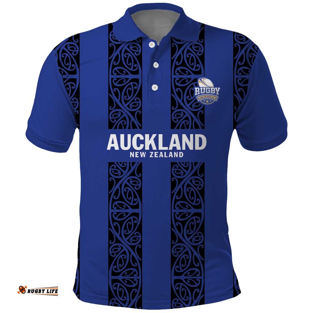 Custom Oceania Football NZ Auckland Polo Shirt Maori Tribal Pattern LT9