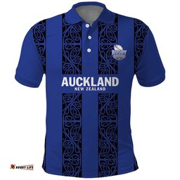 Custom Oceania Football NZ Auckland Polo Shirt Maori Tribal Pattern LT9