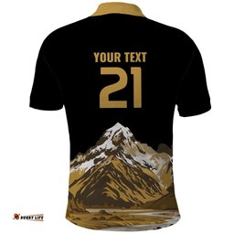 Custom Oceania Football NZ South Island Polo Shirt Minimal Mount Cook Silhouette LT9