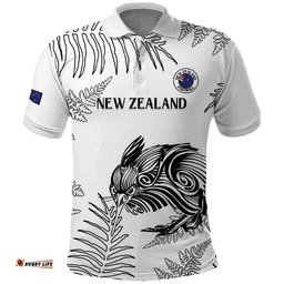 Custom New Zealand Kiwi Football Polo Shirt Aotearoa Silver Fern LT14