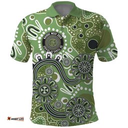Personalised NAIDOC Week 50 Years Deadly Always Polo Shirt Green Aboriginal Artwork Dot Painting LT9