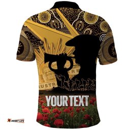 Personalised Australia Matildas ANZAC Day Polo Shirt Last Post Poppy Lest We Forget LT14