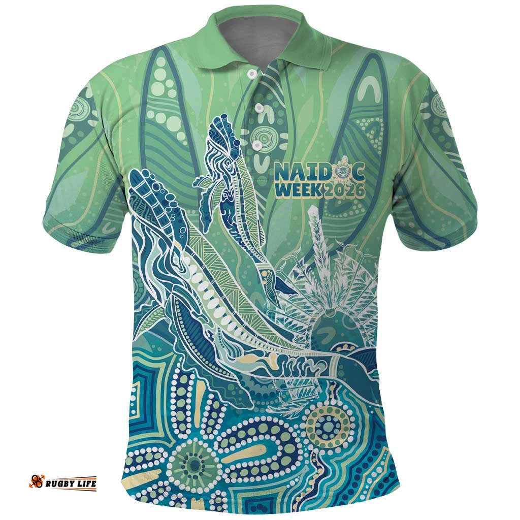 NAIDOC Week - 50 Years Deadly Torres Strait Polo Shirt Pastel Waves LT7